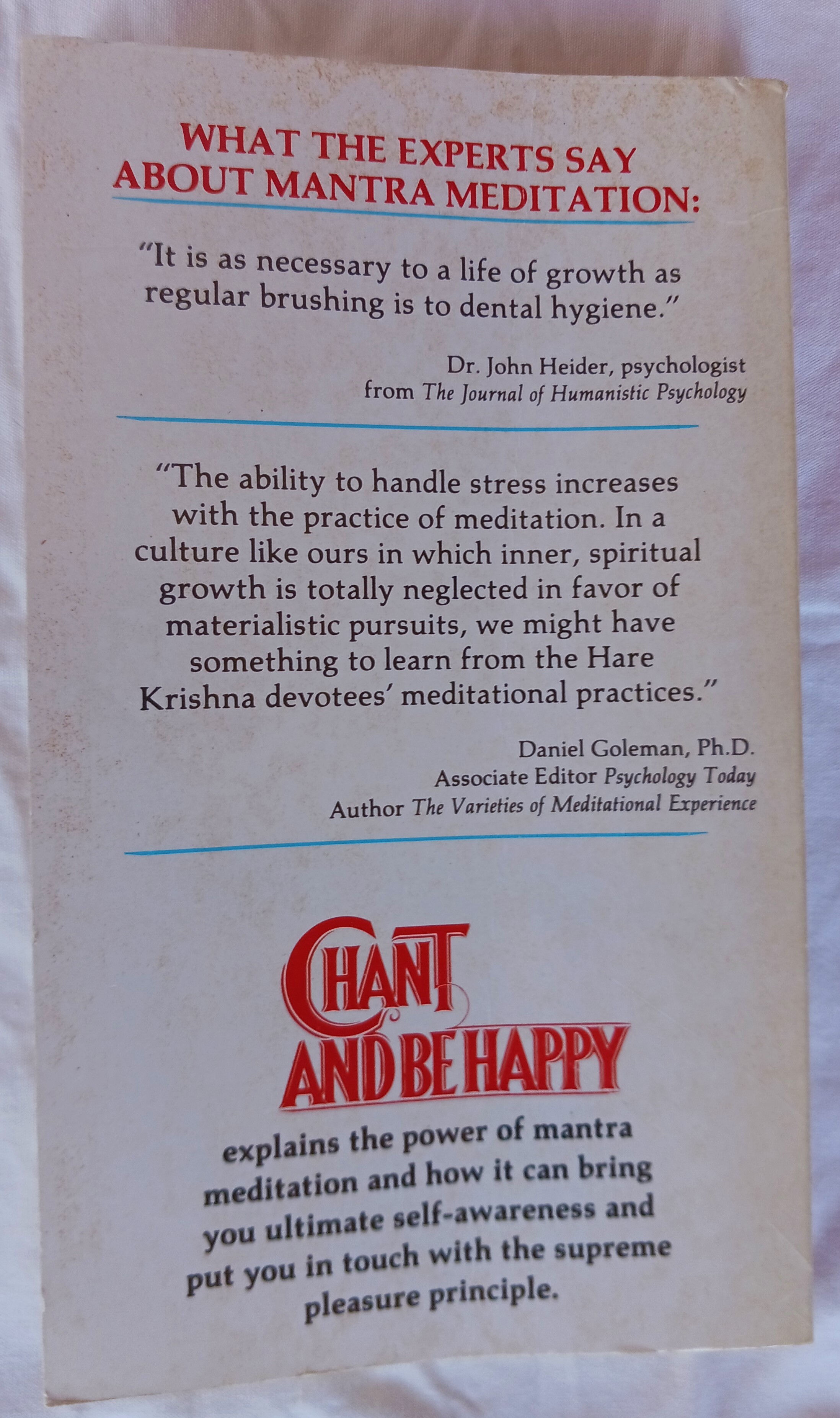 Chant Hare Krishna and Be Happy